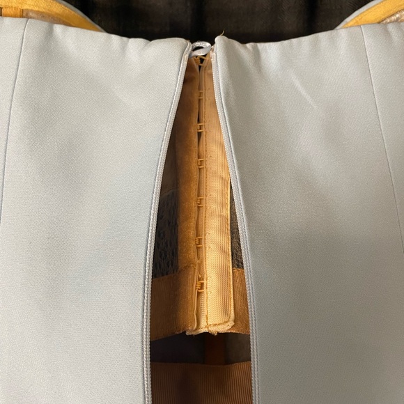 Elegant Baby Blue Dress with Floral Detail - Picture 5 of 6